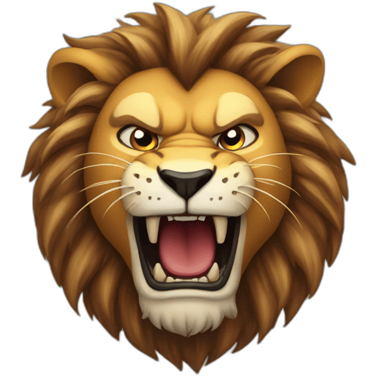 Angry lion emoji