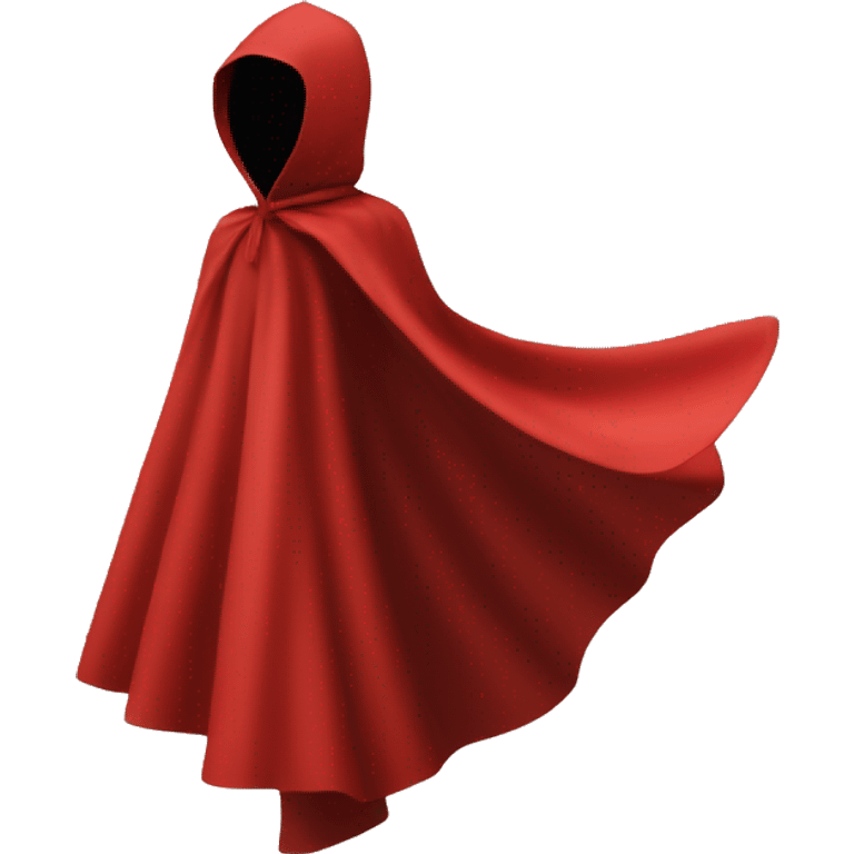 faceless mannequin flying red cape without hood emoji