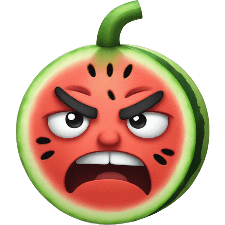 watermelon angry emoji