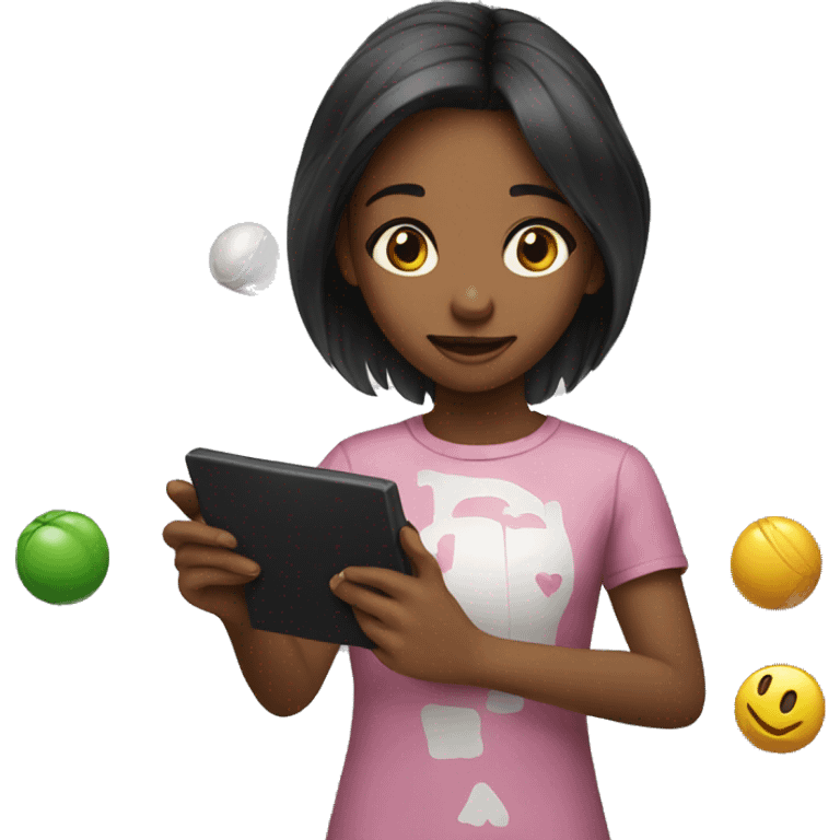 girl playing a game emoji