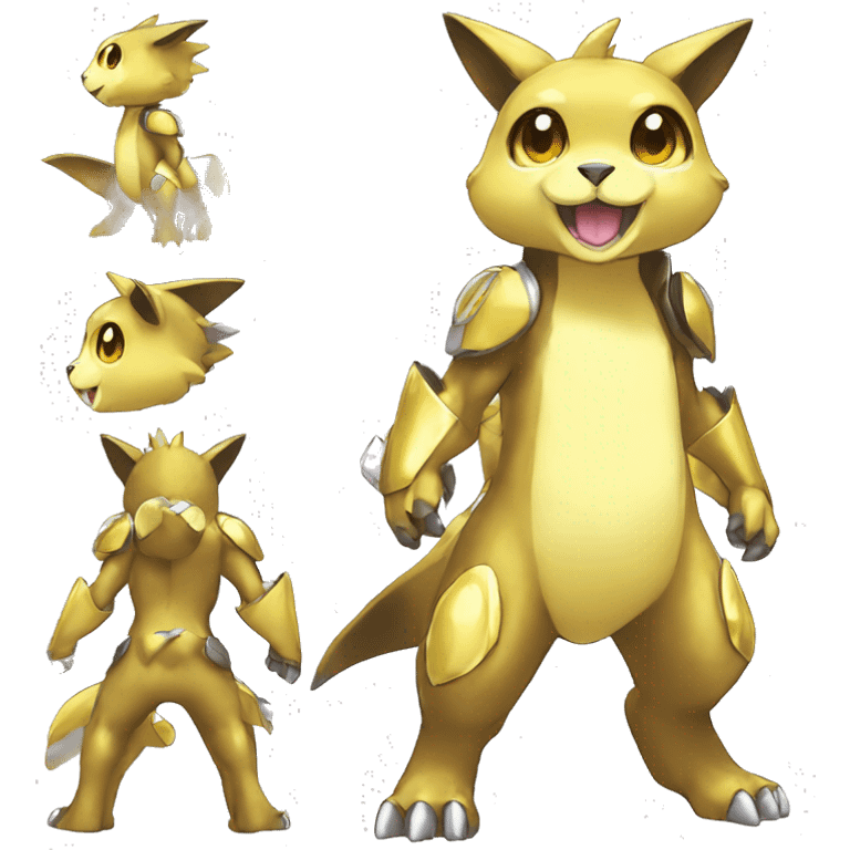 cute cool edgy shiny Digimon-Fakemon-animal full body emoji