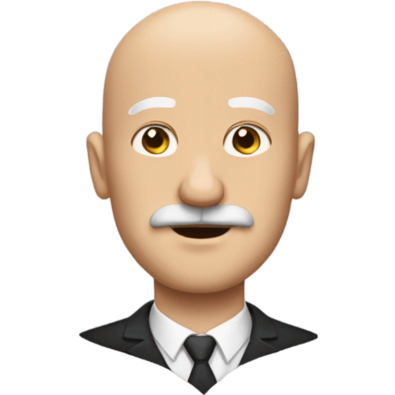 Bald man with mustaches emoji