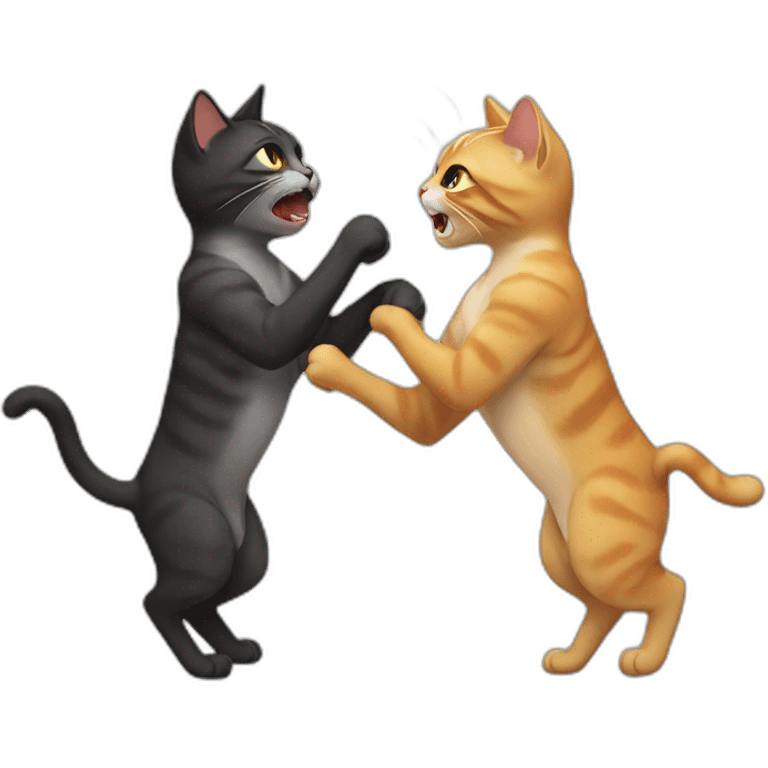 Cat fight emoji