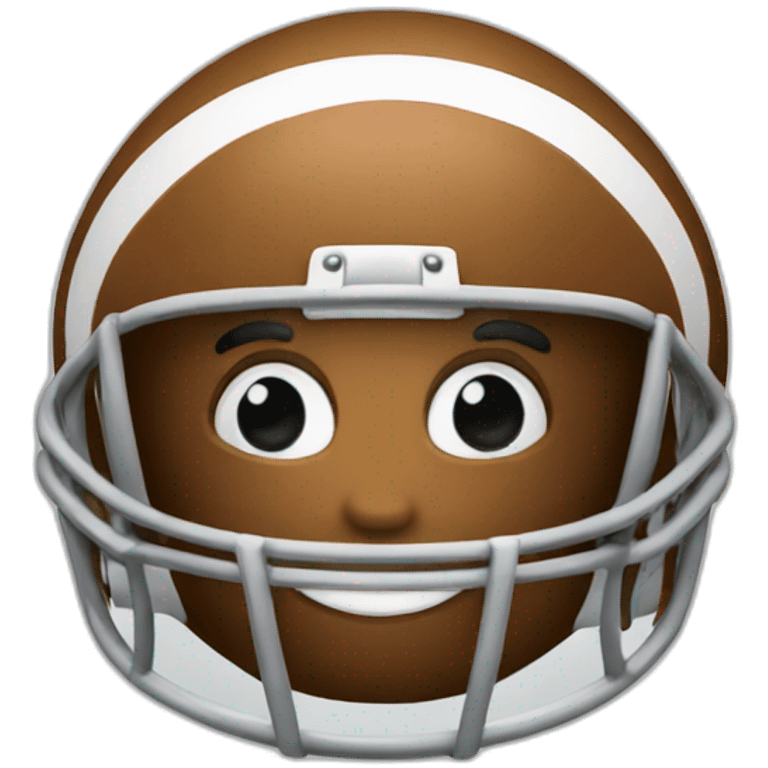 A football with a smile emoji