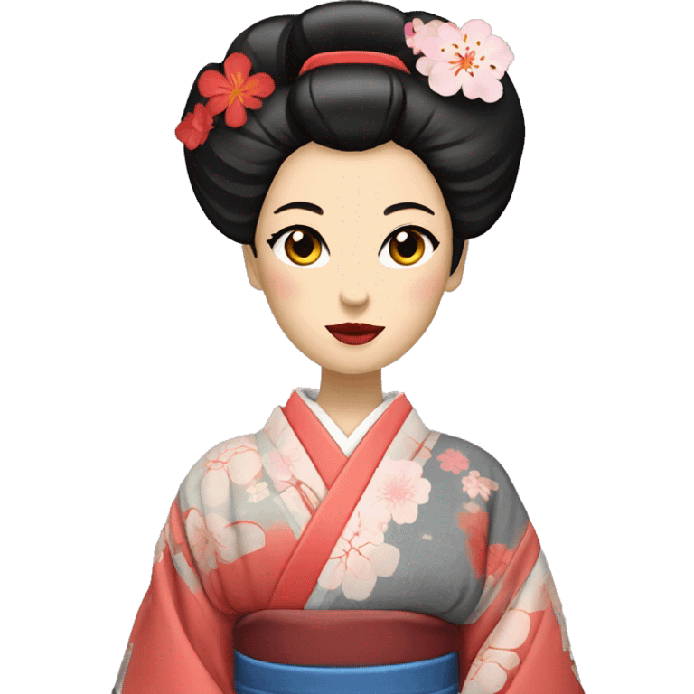 Geisha with kimono emoji