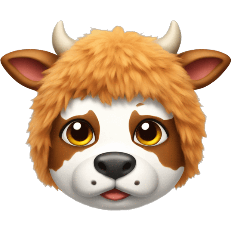 cow in a fox fur coat emoji