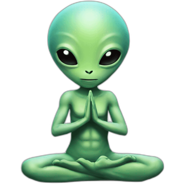 yoga alien emoji