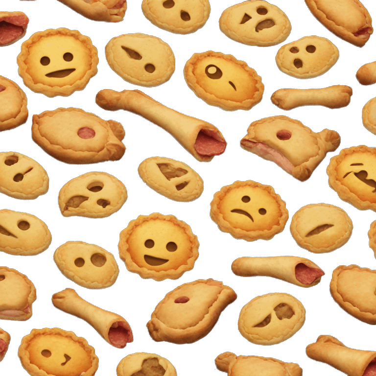 meat pies celebrating temwork emoji