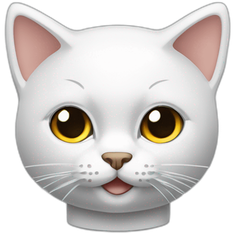 Un chat blanc sur une Audi S1 emoji