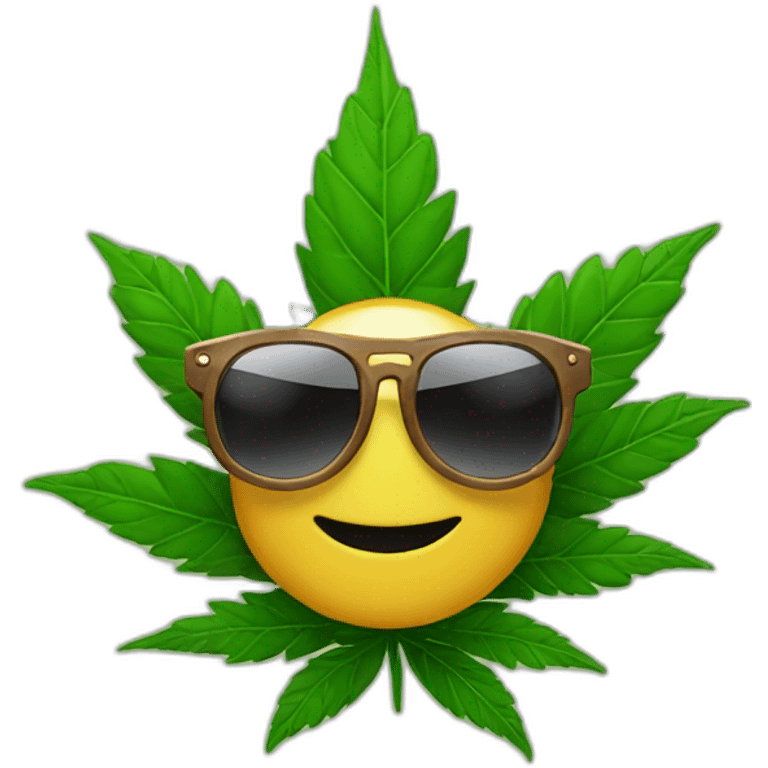 Ganja with sunglasses emoji