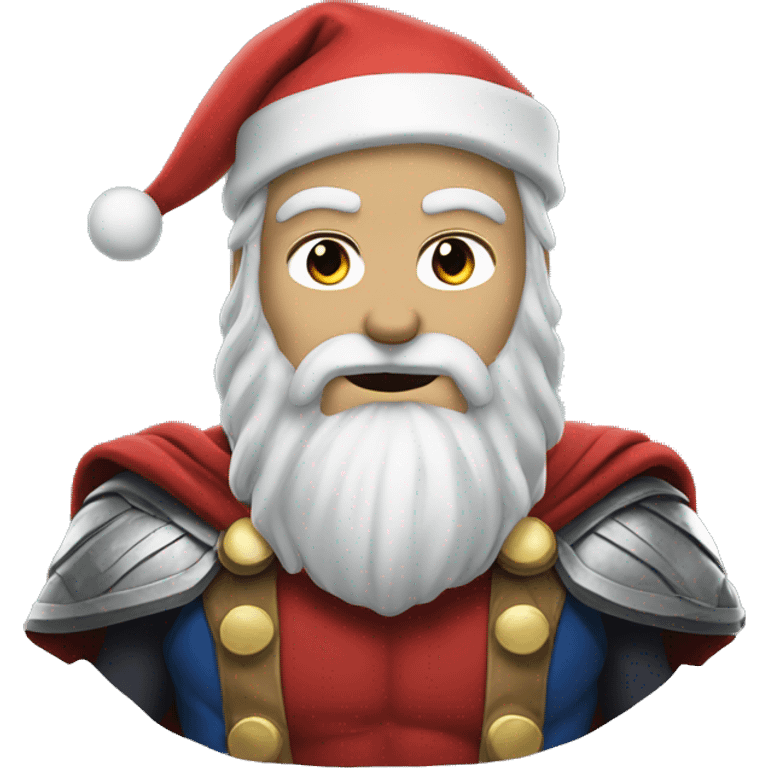 Santa Claus Thor with rainbow beard emoji