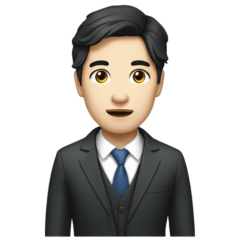  Company CEO, Korean, white skin, torn eyes,black hair emoji