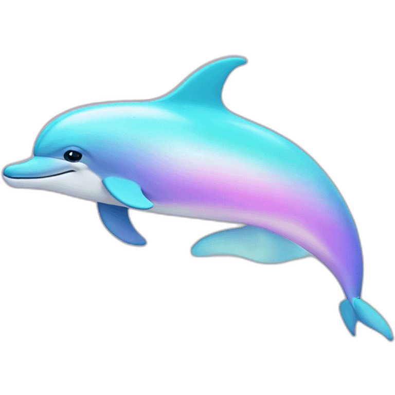 Pastel gradient hue dolphin emoji