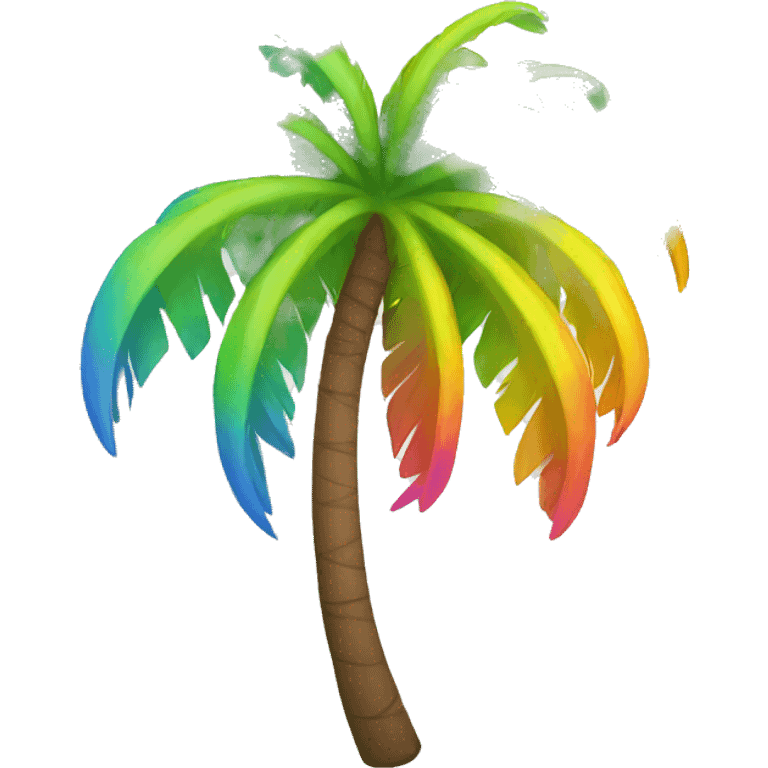 rainbow palm tree emoji