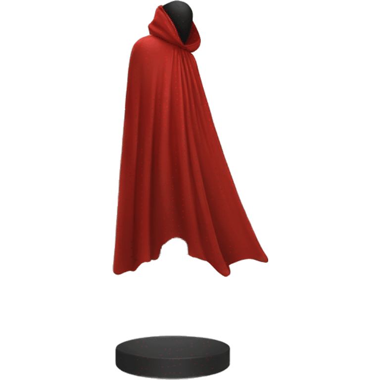 faceless mannequin flying red cape without hood emoji