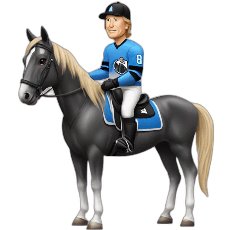 Wayne gretzky with a horse emoji