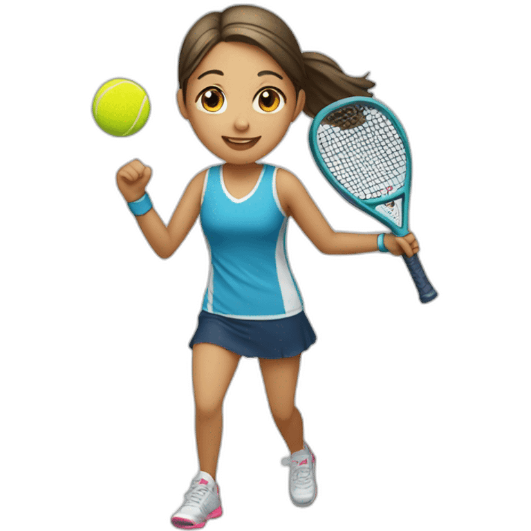 girl playing padel emoji