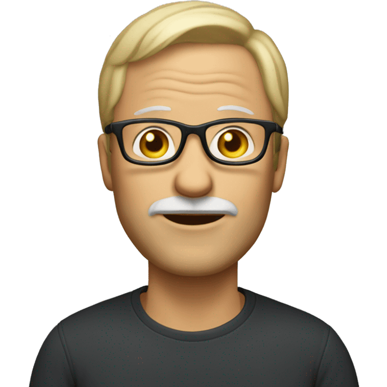 50 year old male with sandy blonde hair and glasses emoji