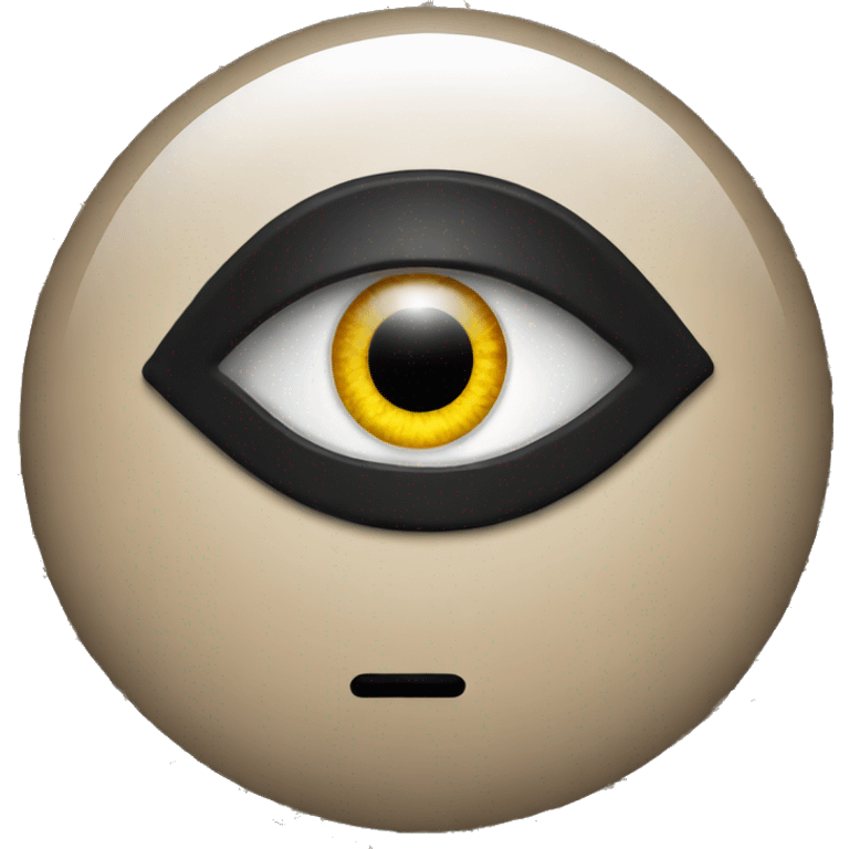 eye with black background, and iback ris and ack pupil emoji