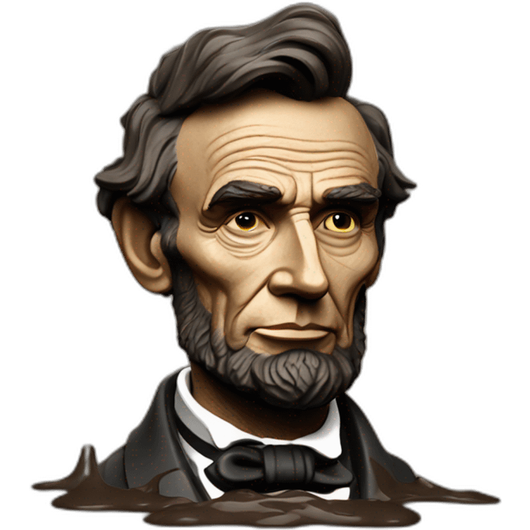 Abraham Lincoln covered in mud emoji