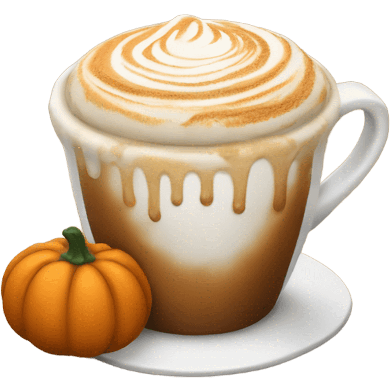 Realistic pumpkin latte emoji