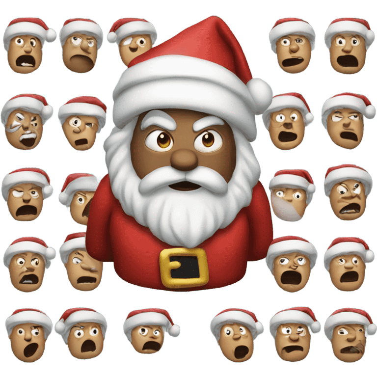 mad santa emoji