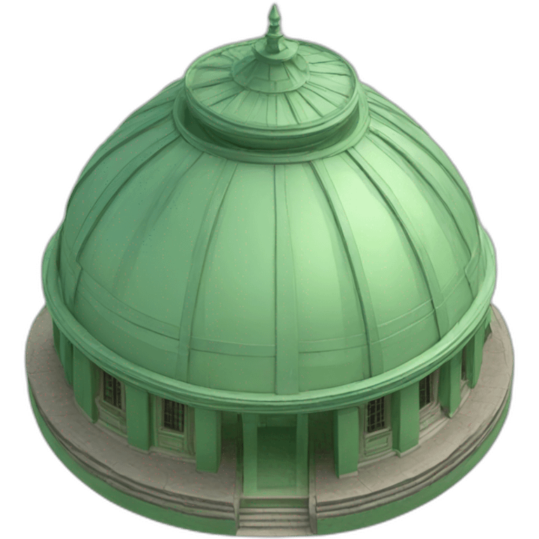 Green meridian dome emoji