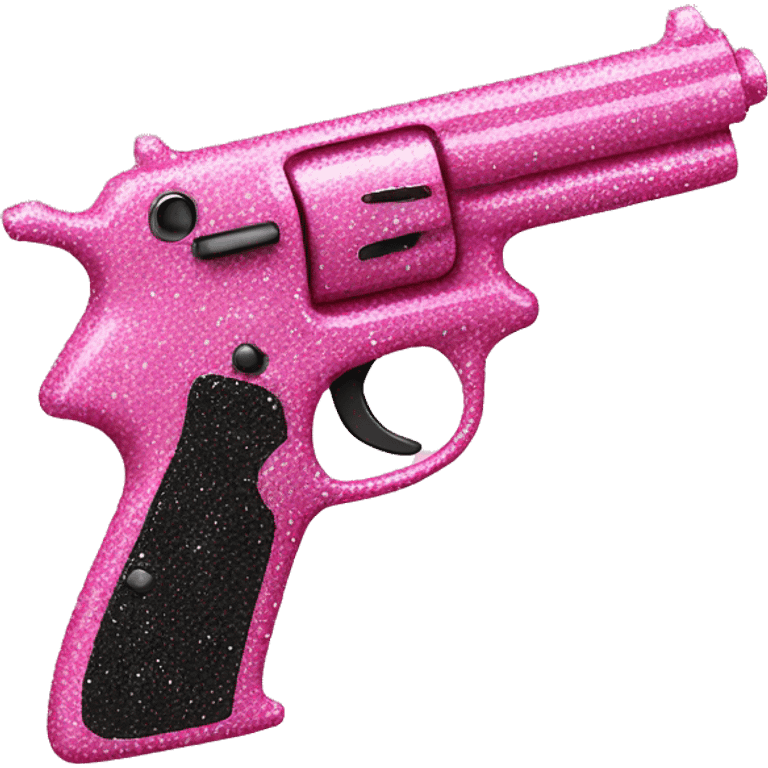 Pink gun with glitter  emoji