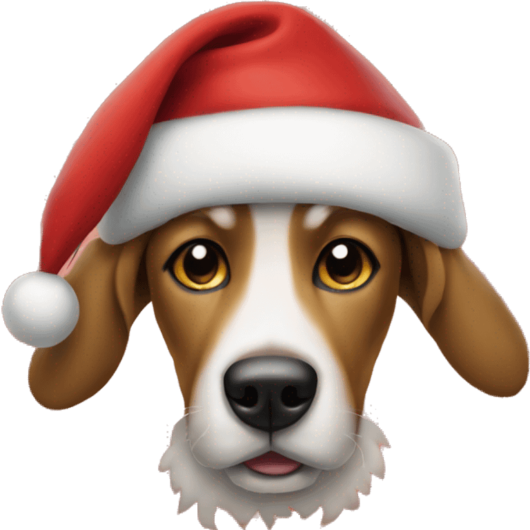 Christmas dog emoji