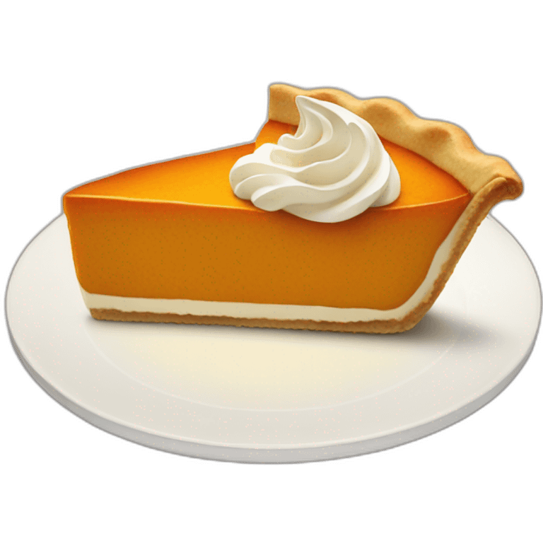 pumpkin pie with cream emoji