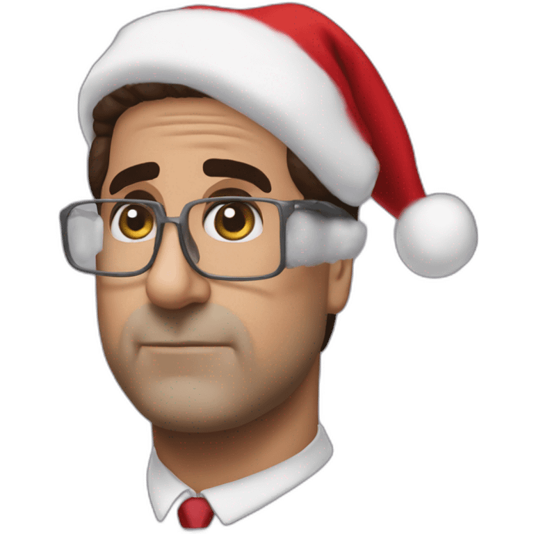 michael scott in a santa claus costume emoji