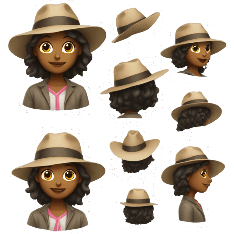 Girl with hat  emoji