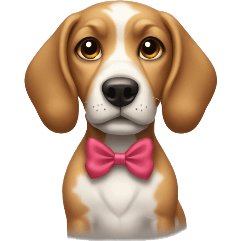 dog with a bow  emoji