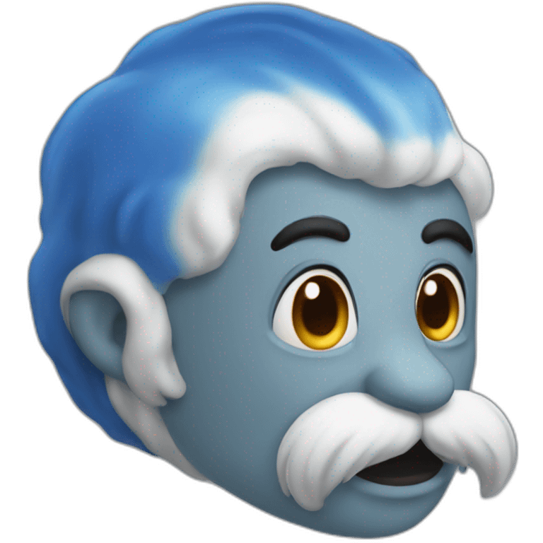 Caca bleu emoji