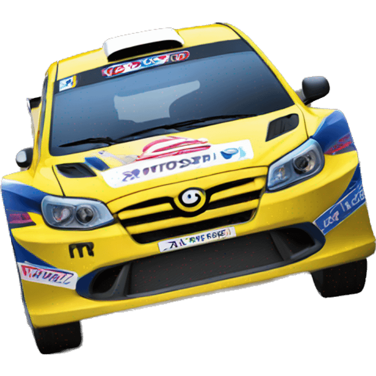 rally car doing a skid emoji