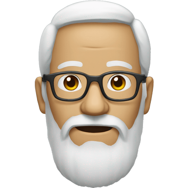 Bearded skinny old man with glases emoji