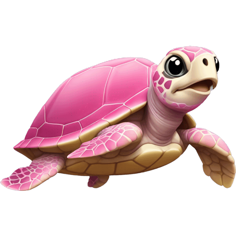 Pink sea turtle emoji