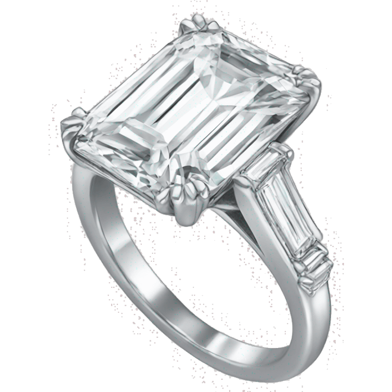 emerald cut engagement ring  emoji