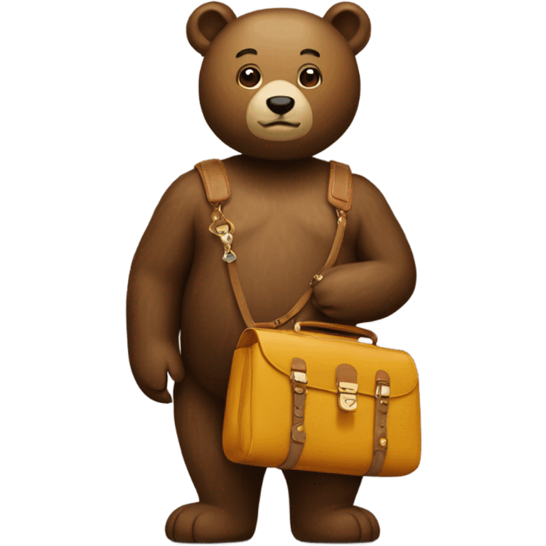 Bear with Louis vuttion bag emoji