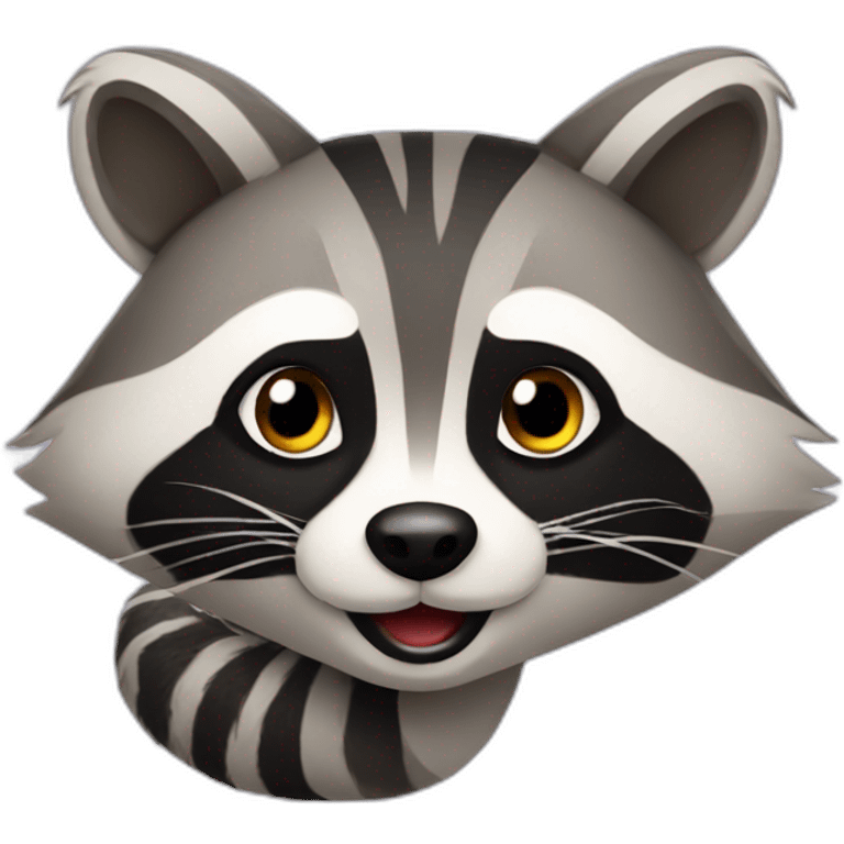 Funny raccoon emoji