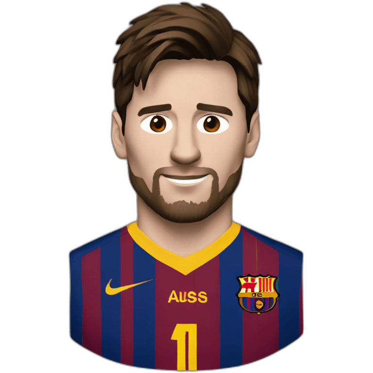 Lionel Messi with barcelona kit emoji