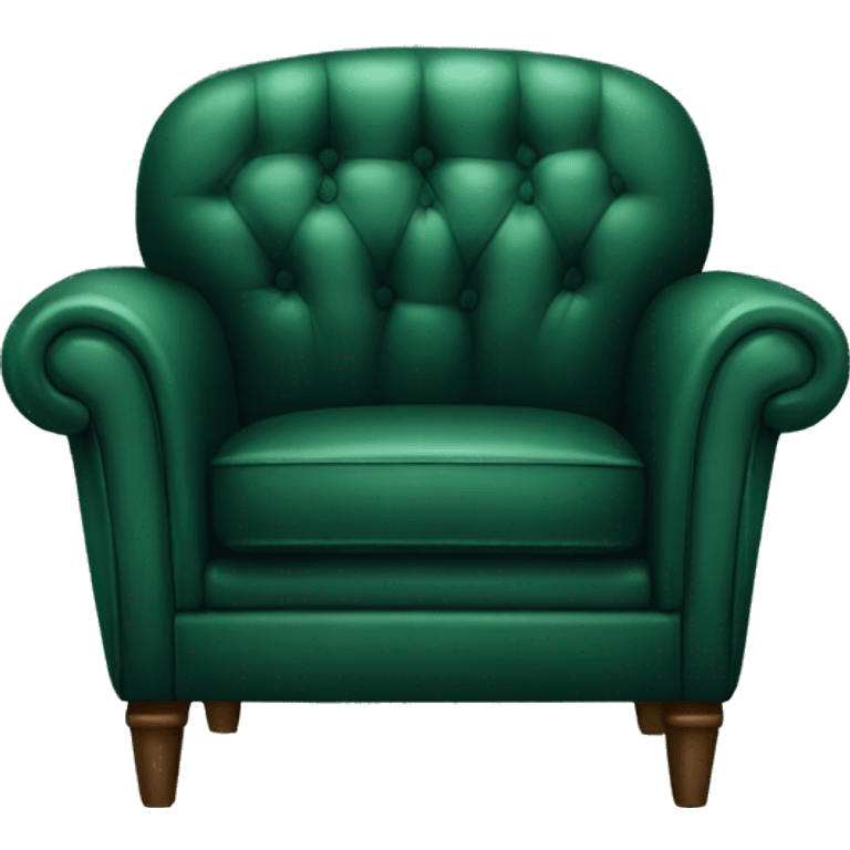 Dark green classic chair emoji