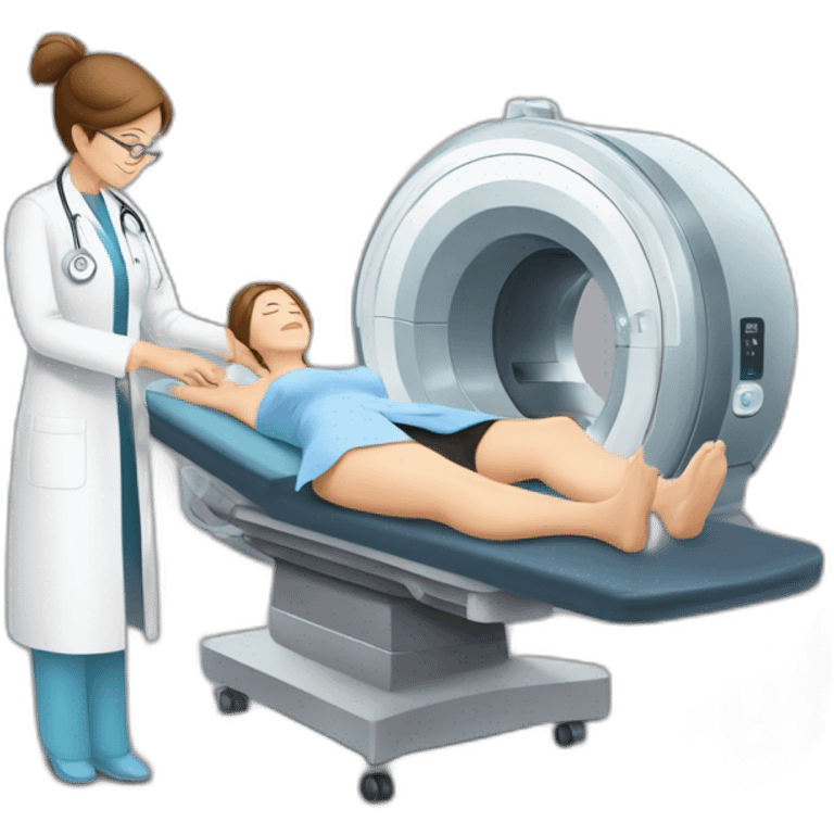 Posh-Radiologist-performing-breast-mri-to-woman emoji