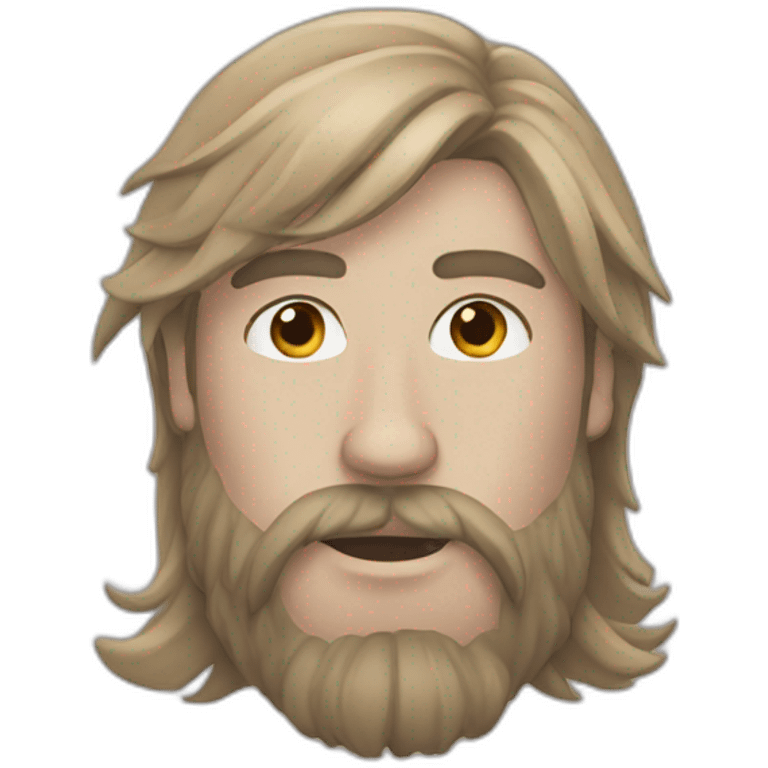 Beard  long hair emoji