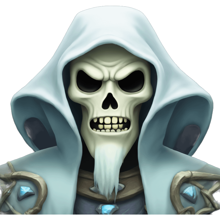 the lich adventure time emoji, angry face emoji