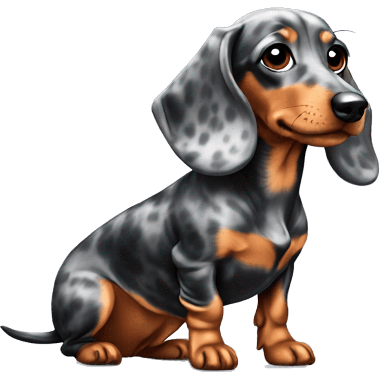 Dapple mini dachshund emoji