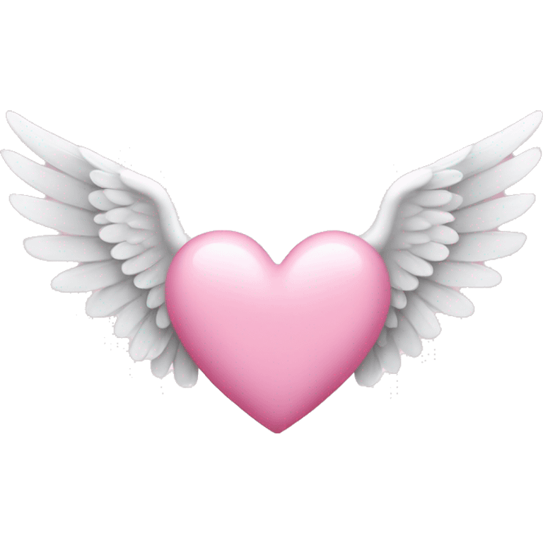 white winged celestial pink heart emoji