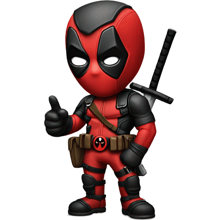 Cute deadpool character  emoji