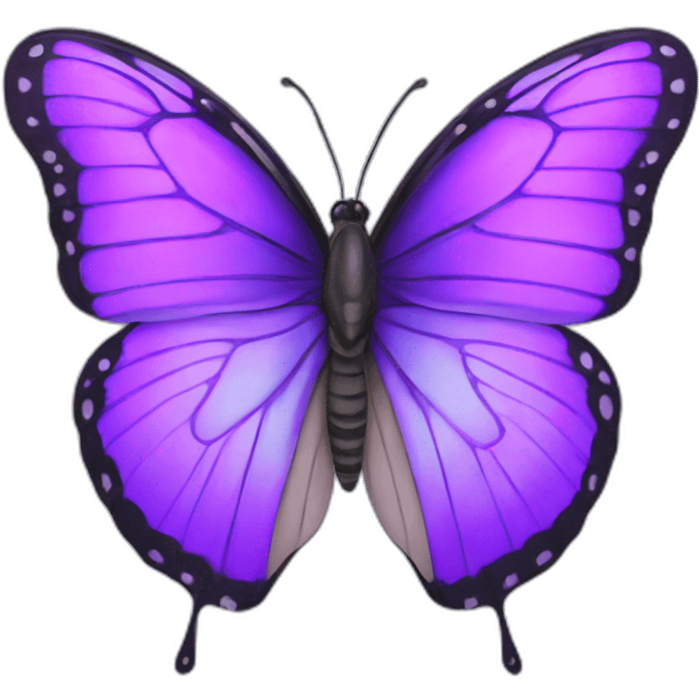 purple monarch shiny butterfly emoji