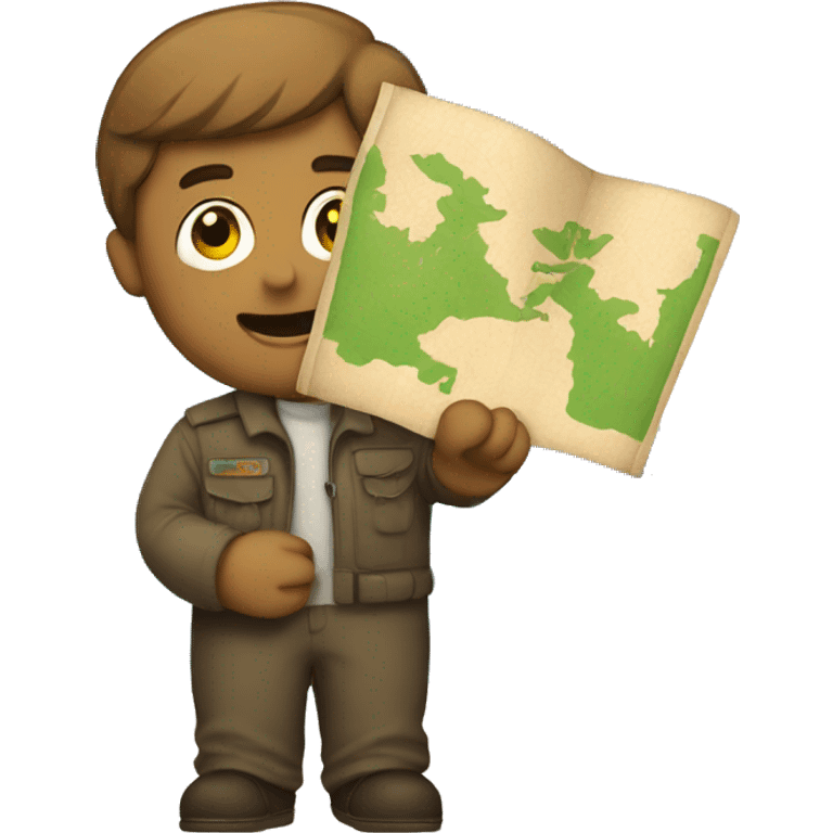 emoji holding map emoji